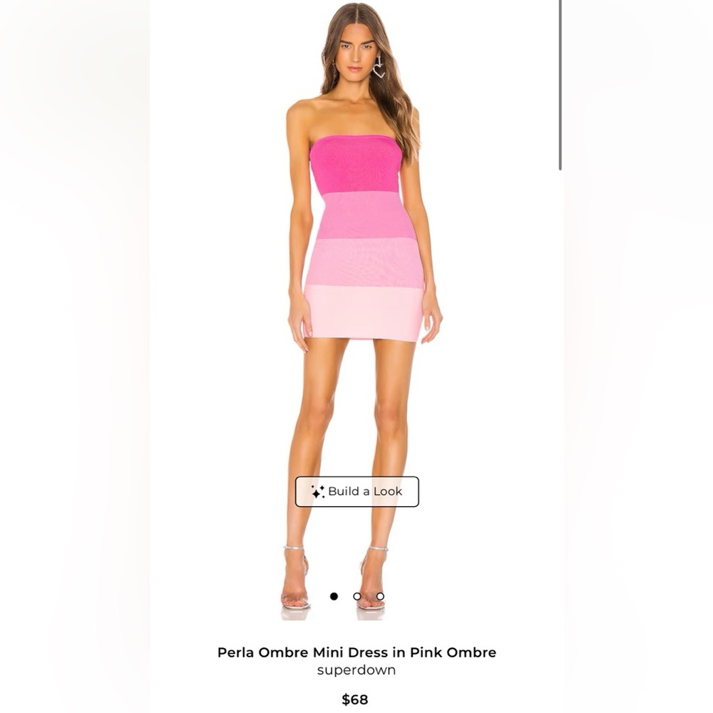 Super down Perla ombré pink mini dress